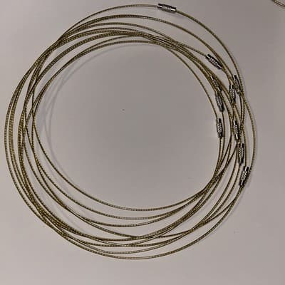 10 Gold 17 Inch Stainless Steele Screw Clasp Choker Lot (#C551) - Image 1