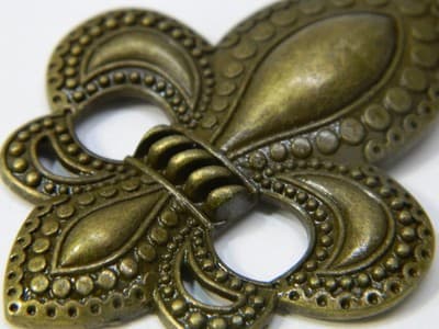 73MM Fleur De Lis Statement Pendant - New Orleans Style French Per Order - Thumbnail 2