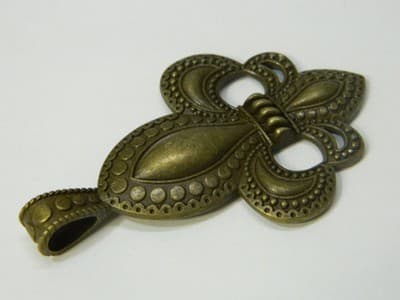 73MM Fleur De Lis Statement Pendant - New Orleans Style French Per Order - Thumbnail 5