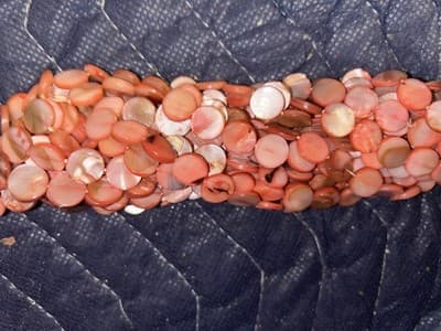 10mm Pink And Cream Mother Of Pearl Handmade Shell Beads Rhodochrosite - Thumbnail 3
