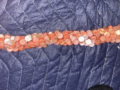 10mm Pink And Cream Mother Of Pearl Handmade Shell Beads Rhodochrosite - Thumbnail 2