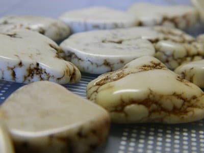 Big Natural Howlite Nugget Beads - White Howlite Nugget Beads - 5 Natural - Thumbnail 2