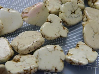 Big Natural Howlite Nugget Beads - White Howlite Nugget Beads - 5 Natural - Thumbnail 3