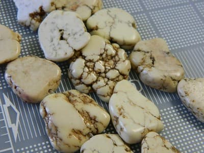 Big Natural Howlite Nugget Beads - White Howlite Nugget Beads - 5 Natural - Thumbnail 4