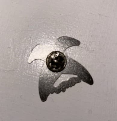 Hugin And Munin(Odin’s Wise Ravens) Lapel Pin/ Brooch Rare Antique Gold Color - Thumbnail 2