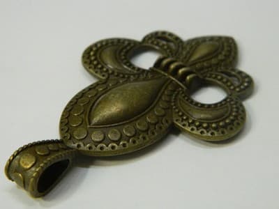 73MM Fleur De Lis Statement Pendant - New Orleans Style French Per Order - Thumbnail 8