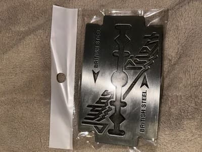 Judi’s Priest /Rock And Roll/ Razor Blade /Belt Buckle/British Steel/Silver - Thumbnail 4