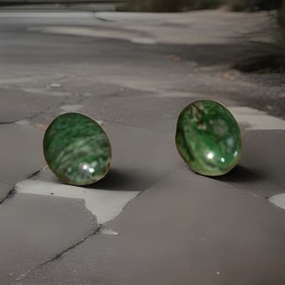 10mmx14mm Natural Nephrite Jade Caboch - Thumbnail 2