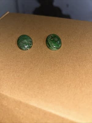 10mmx14mm Natural Nephrite Jade Caboch - Thumbnail 3