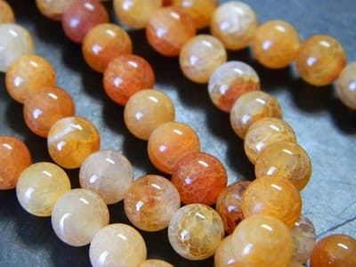8MM Orange Fire Agate Gemstone Beads - Banded Natural Fire Agate Stone Beads - - Thumbnail 5