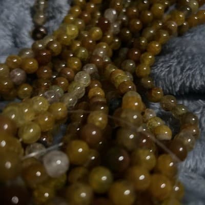 10 mm Yellow Crackled Agate Beads - Thumbnail 2