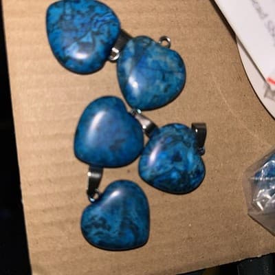 20 mm Apatite Crystals Heart Pendant - Image 1