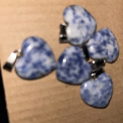 20 mm Apatite Crystals Heart Pendant - Thumbnail 2