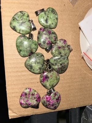 20 mm Apatite Crystals Heart Pendant - Thumbnail 6