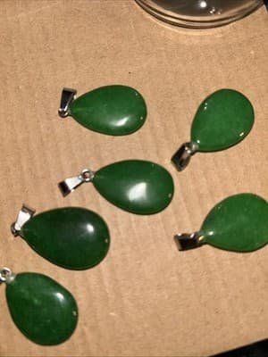21 mm Drop Pendant Green Adventurine Stone - Image 1