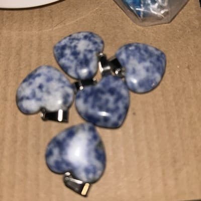 20 mm Apatite Crystals Heart Pendant - Thumbnail 5