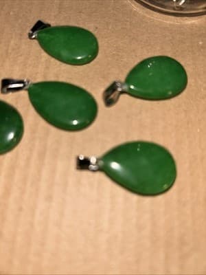 21 mm Drop Pendant Green Adventurine Stone - Thumbnail 3