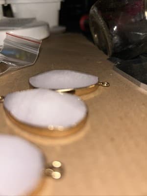 White Druzy Agate Drop Pendant - Thumbnail 2