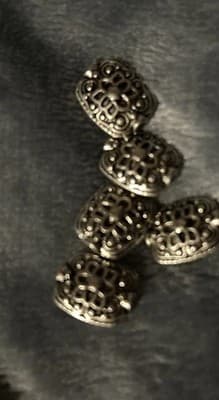 13 mm Antiqued Silver Flower50 Pcs Metal Spacer Bead - Image 1