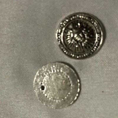 17 mm Antiqued Silver 50 Pcs Flower Metal Charm Bead- 50 Per Order - Image 1