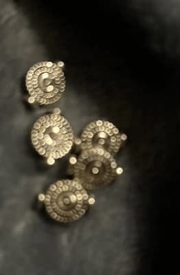 10 mm Antiqued 100 Silver Flower Metal Spacer Bead - Thumbnail 2