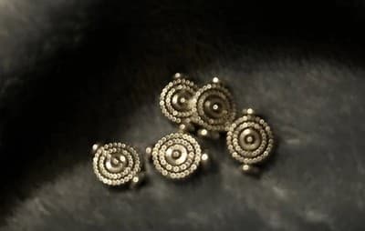 10 mm Antiqued 100 Silver Flower Metal Spacer Bead - Thumbnail 3