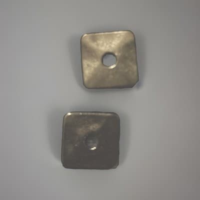 17 mm Antiqued Silver Square 10 Metal Spacer Beads - Image 1