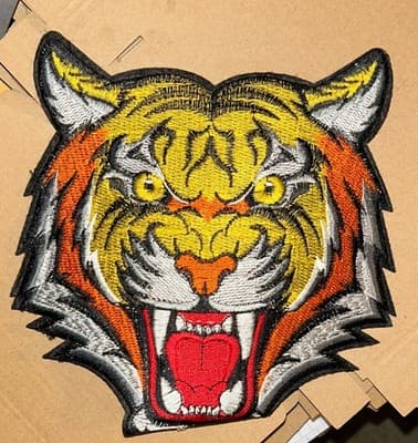6 inch Tiger Embroidery Patch-Iron On - Image 1