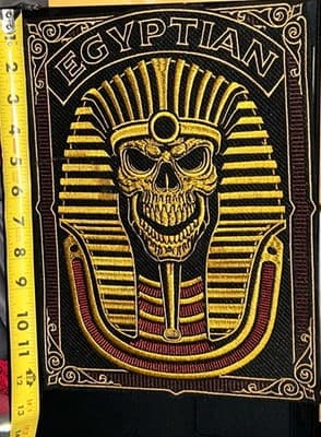 Eqyptian Skull Embroidery Patch-Iron On - Thumbnail 2