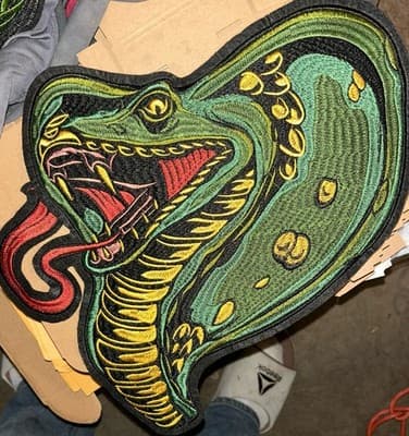 Cobra Embroidery Patch-Iron On - Image 1