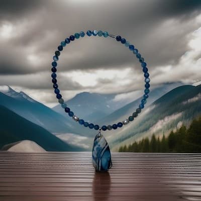 Italian Spun Porcelain And Pearl beaded Necklace Set With Silver Findings - Image 1