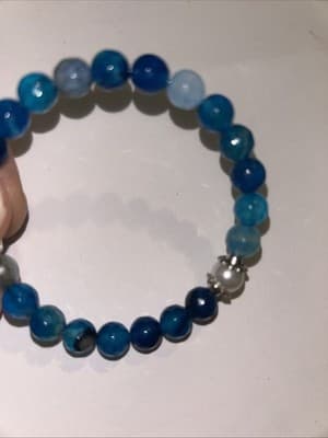 Italian Spun Porcelain And Pearl beaded Necklace Set With Silver Findings - Thumbnail 2