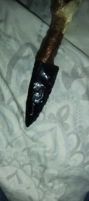 Real Rattlesnake Head With Obsidian Stone Blade - Thumbnail 6
