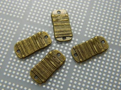 15mm Antigue Bronze Alloy Links Connectors - Necklace Link - Bracelet Link - - Thumbnail 2