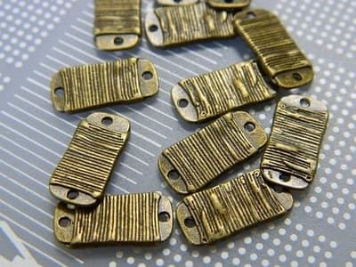 15mm Antigue Bronze Alloy Links Connectors - Necklace Link - Bracelet Link - - Thumbnail 3