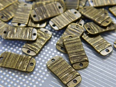 15mm Antigue Bronze Alloy Links Connectors - Necklace Link - Bracelet Link - - Thumbnail 5