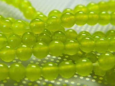 4MM Spring Green Natural Malaysia Jade Beads- Round Light Green Malaysia Jade - Image 1