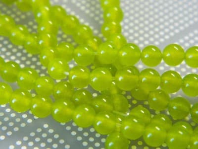 4MM Spring Green Natural Malaysia Jade Beads- Round Light Green Malaysia Jade - Thumbnail 5