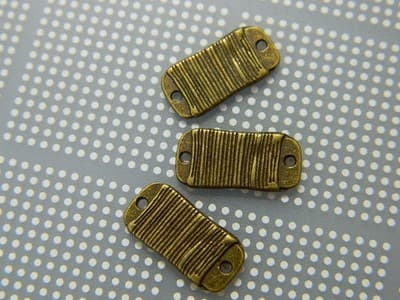 15mm Antigue Bronze Alloy Links Connectors - Necklace Link - Bracelet Link - - Thumbnail 4