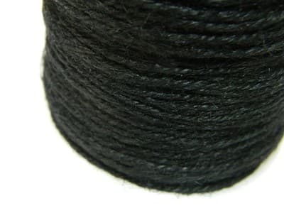 2MM Black Hemp Twine Cord Jewelry Making Stringing Material - Colored Black - Thumbnail 2