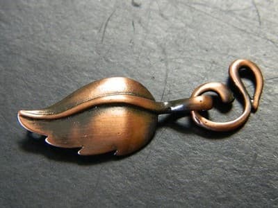 33MM Brushed Red Copper Floral Leaf Toggle & Tbar Clasps - Red Copper Toggle - Thumbnail 6