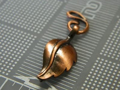 33MM Brushed Red Copper Floral Leaf Toggle & Tbar Clasps - Red Copper Toggle - Thumbnail 7