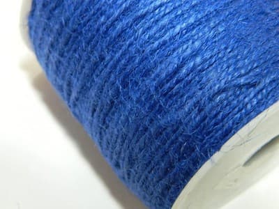 2MM Royal Blue Hemp Twine Cord Jewelry Making Stringing Material - Colored Dark - Thumbnail 3