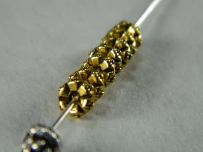 5.5MM Golden Color Tibetan Style Flower Donut Bead Spacers - Metal Spacer Bead - Thumbnail 7