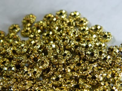 5.5MM Golden Color Tibetan Style Flower Donut Bead Spacers - Metal Spacer Bead - Thumbnail 8