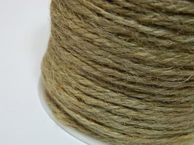 2MM Tan Brown Hemp Twine Cord Jewelry Making Stringing Material - Colored Light - Image 1