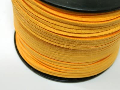 2.7MM Light Orange Faux Suede Lace Cord Jewelry Making Stringing Material - - Thumbnail 2