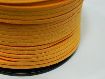 2.7MM Light Orange Faux Suede Lace Cord Jewelry Making Stringing Material - - Thumbnail 3