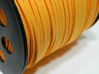 2.7MM Light Orange Faux Suede Lace Cord Jewelry Making Stringing Material - - Image 1