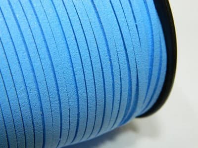 2.7MM Sky Blue Faux Suede Lace Cord Jewelry Making Stringing Material Color - Image 1